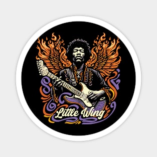 Little wing Jimi Hendrix tshirt, merch, Magnet